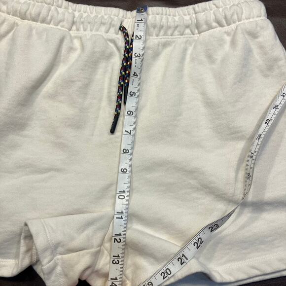 Peloton Womens Large SU121 Sweat Short Cream Pockets Active Loungewear - Picture 14 of 16